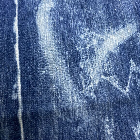 Denim & Supply Ralph Lauren Scarf Blue Cotton Denim Tie Dye 20"x72" - Picture 4 of 6